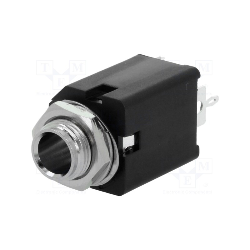 1 pcs x AMPHENOL - ACJM-MN-2 - Socket, Jack 6,3mm, female, mono, ways: 2, straight, THT, tinned