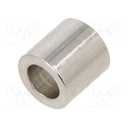 10 pcs x DREMEC - 3110/6,2X10 - Spacer sleeve, 10mm, cylindrical, brass, nickel, Out.diam: 10mm