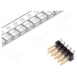 1 pcs x Amphenol Communications Solutions - 95278-801A10LF - Pin header, pin strips, BERGSTIK, male, PIN: 10, vertical, 2.54mm