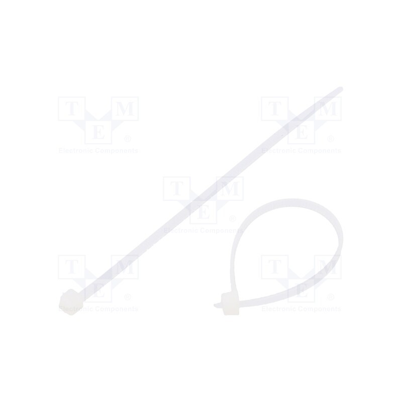 1000 pcs x BM GROUP - BMB1025M - Cable tie, L: 100mm, W: 2.5mm, polyamide, 80N, natural, Ømax: 20.5mm