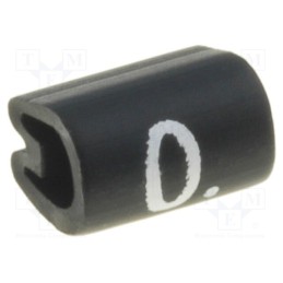 1000 pcs x TE Connectivity - 6171000 - Markers, Marking: 0, 3.4÷5.7mm, PVC, black, -45÷70°C, leaded