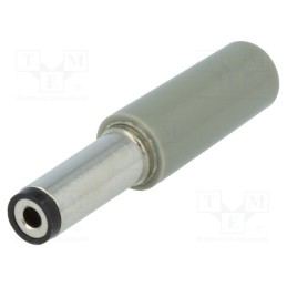 1 pcs x LUMBERG - NES/J 210 GRAU - Plug, DC supply, female, 5.5/2.1mm, for cable, 14.5mm, soldering