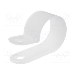 10 pcs x FIX&FASTEN - FIX-CC-8 - Fixing clamp, Cable P-clips, ØBundle : 17mm, polyamide, natural