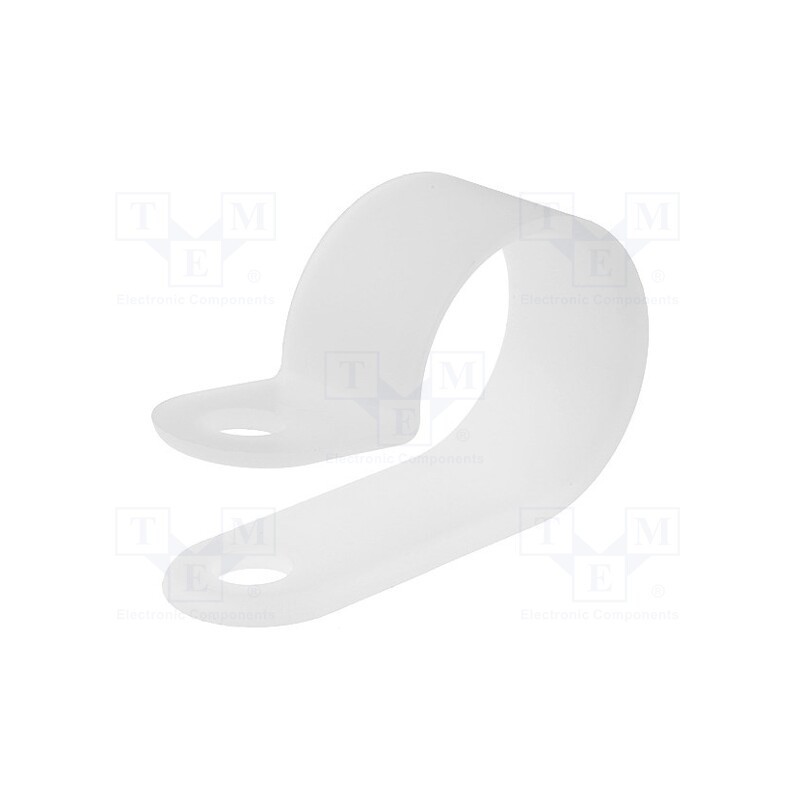 10 pcs x FIX&FASTEN - FIX-CC-8 - Fixing clamp, Cable P-clips, ØBundle : 17mm, polyamide, natural