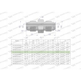 Hydraulic reducing connector 9 16x3 4 Warynski