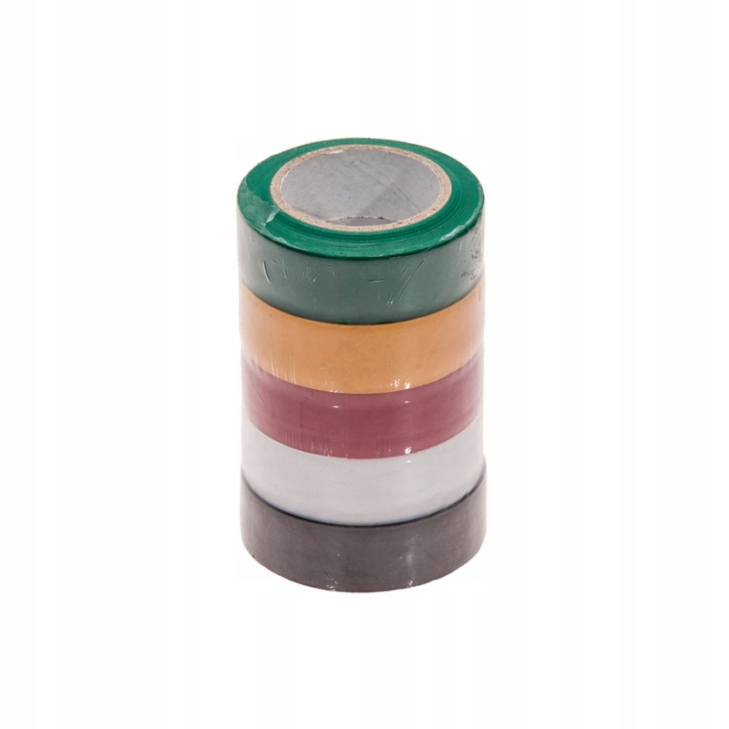 Insulating tape, various colors, 6 pieces, 5 meters each