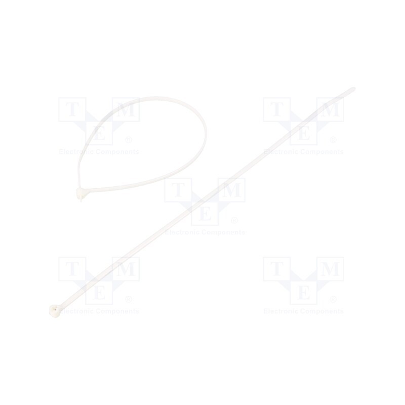 1000 pcs x ABB - 7TAG009570R0000 - Cable tie, with a metal clasp, L: 203mm, W: 2.54mm, 80N, white
