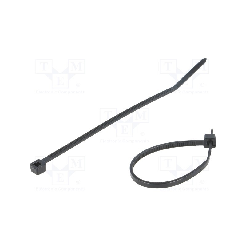 1000 pcs x PANDUIT - PLT1M-M30 - Cable tie, L: 99mm, W: 2.5mm, polyamide, 80N, black, Ømax: 22mm