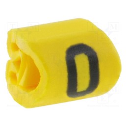 1000 pcs x HELLERMANNTYTON - 515-01604 - Markers, Marking: 0, 1÷3mm, PVC, yellow, -65÷105°C, leaded, HGDC1-3