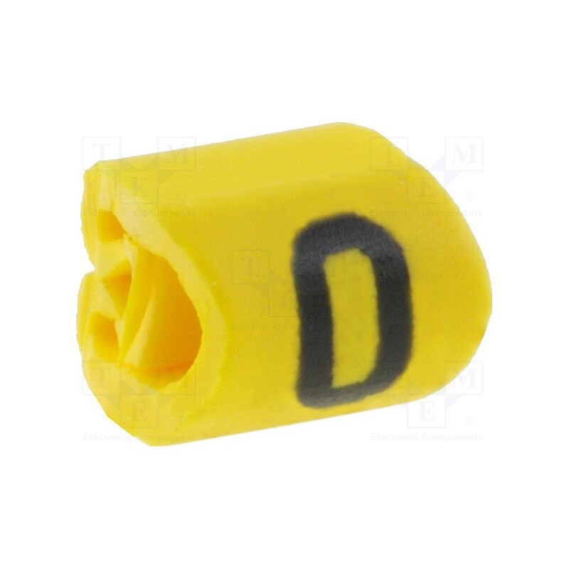 1000 pcs x HELLERMANNTYTON - 515-01604 - Markers, Marking: 0, 1÷3mm, PVC, yellow, -65÷105°C, leaded, HGDC1-3