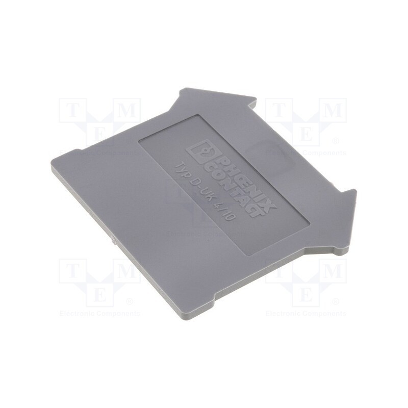 1 pcs x PHOENIX CONTACT - D-UK 4/10 3003020 - End piece, grey, UK, polyamide, UK4,UK6