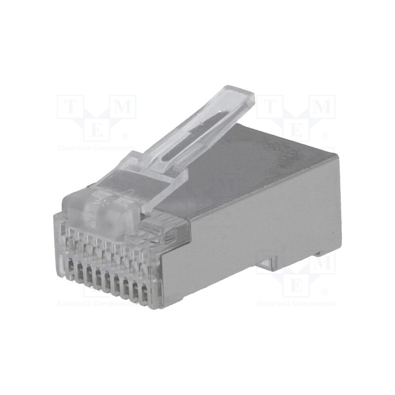 1 pcs x NINIGI - WT-10P-10C-DE - Plug, RJ50, PIN: 10, shielded, gold-plated, Layout: 10p10c, IDC
