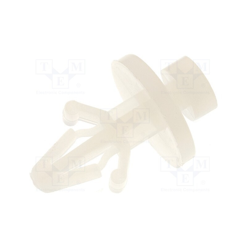 10 pcs x KSS WIRING - MS-6 - PCB distance, polyamide, L: 6.4mm, bayonet,snap fastener, natural