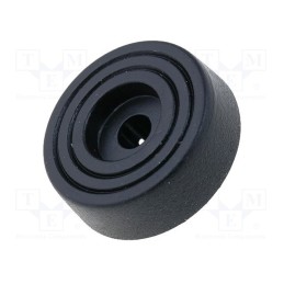 10 pcs x FIX&FASTEN - FF-1 - Quick mounting foot, black, polyetylene, A: 8mm, B: 20.8mm, D: 6.4mm