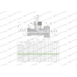 Hydraulic tee niesym bba m26x1 5 Warynski