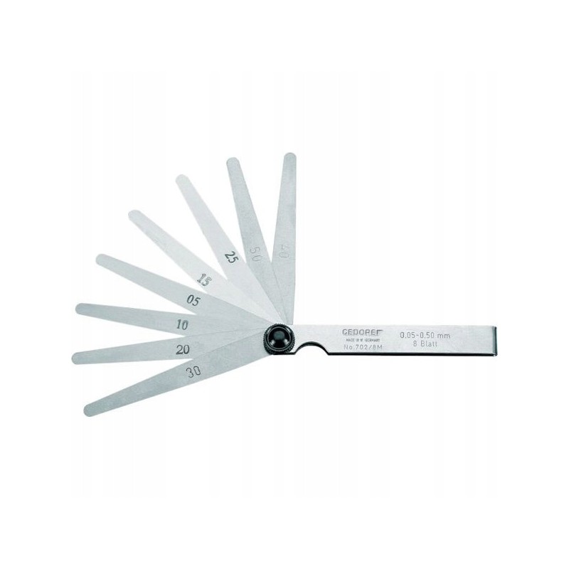 Gedore plate feeler gauge from 0.05 to 0.5 mm