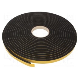 10 m x ROZTOCZE - USPE-16.08 10M - Gasket, EPDM, Thk: 8mm, black, L: 10m, W: 16mm