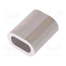 10 pcs x DROMET - ZLA10 - Ferrule, aluminium, for rope, Ørope: 10mm, L: 35mm