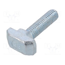 10 pcs x FATH - 096HK0830M0625 - Screw, for profiles, Width of the groove: 8mm, L: 25mm, steel, zinc