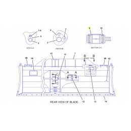 Plow bearing cva bulldozer cat