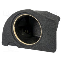 1 pcs x BASSER - FBAUDI16 - Car loudspeaker enclosure, MDF, black melange, textil, 250mm