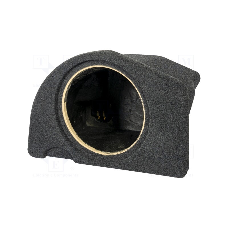 1 pcs x BASSER - FBAUDI16 - Car loudspeaker enclosure, MDF, black melange, textil, 250mm