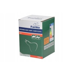 Red radiant heater, hardglass heating lamp, 150 watts