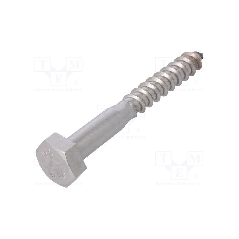 10 pcs x BOSSARD - 1266640 - Screw, for wood, 10x80, Head: hexagonal, none, 17mm, DIN 571, BN 704