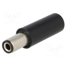 1 pcs x LUMBERG - NES/J 25 SCHWARZ - Plug, DC supply, female, 5.5/2.5mm, for cable, soldering, 1A, 12VDC