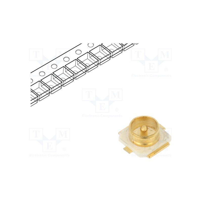1 pcs x ATTEND - 321A-33125 - Connector: coaxial, socket, 50Ω, SMT, male