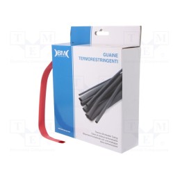 1 rol x BM GROUP - GBS095MRO - Heat shrink sleeve, glueless, 2: 1, 9.5mm, L: 7m, polyolefine