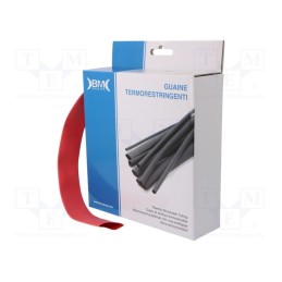 1 rol x BM GROUP - GBS190MRO - Heat shrink sleeve, glueless, 2: 1, 19mm, L: 5m, polyolefine