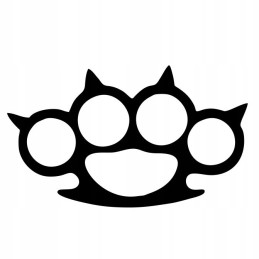 Car sticker with spiked brass knuckles, 30 cm