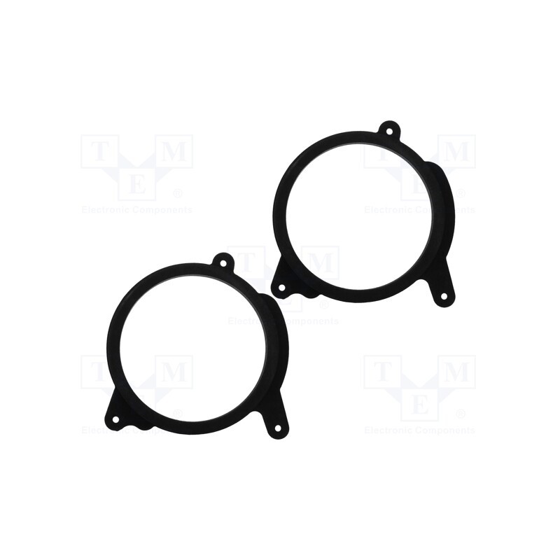 1 set x BASSER - DMMERC03 - Spacer ring, MDF, 165mm, Mercedes, impregnated, 2pcs.