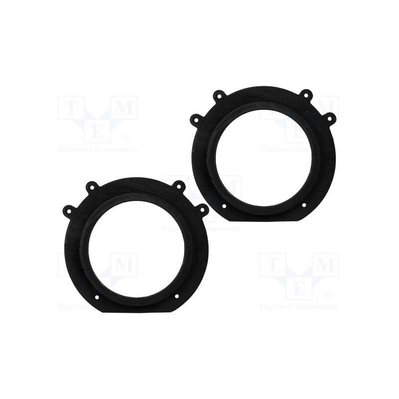 1 set x BASSER - DMPEUG02 - Spacer ring, MDF, 165mm, Citroën,Fiat,Peugeot, impregnated, 2pcs.