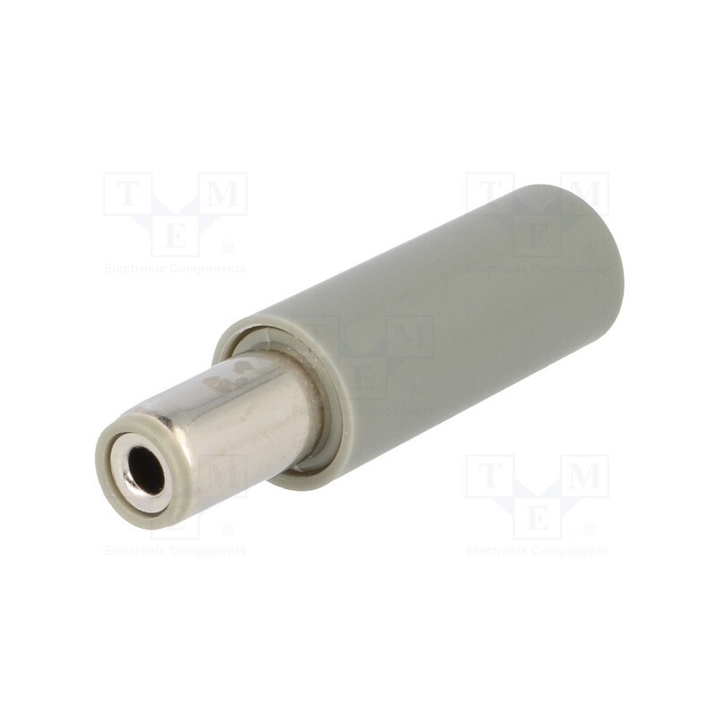 1 pcs x LUMBERG - NES/J 21 GRAU - Plug, DC supply, female, 5.5/2.1mm, for cable, soldering, 500mA