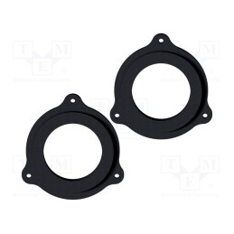 1 set x BASSER - DMAUDI11 - Spacer ring, MDF, 87mm, Audi, impregnated, 2pcs.