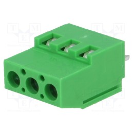 1 pcs x PTR MESSTECHNIK - AK700/3-5,0-V/GRUEN - PCB terminal block, angled 90°, 5mm, ways: 3, on PCBs, 0.5÷4mm2