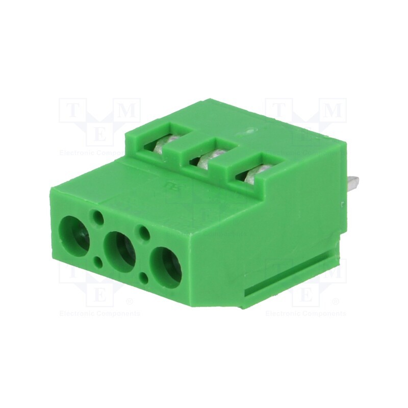 1 pcs x PTR MESSTECHNIK - AK700/3-5,0-V/GRUEN - PCB terminal block, angled 90°, 5mm, ways: 3, on PCBs, 0.5÷4mm2