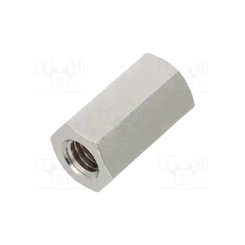 10 pcs x DREMEC - 119X18 - Screwed spacer sleeve, 18mm, Int.thread: M6, hexagonal, brass