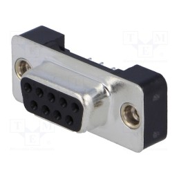 1 pcs x ADAM TECH - DE09-SA-M2 - D-Sub, PIN: 9, socket, female, straight, THT, UNC 4-40, 5A, 250V