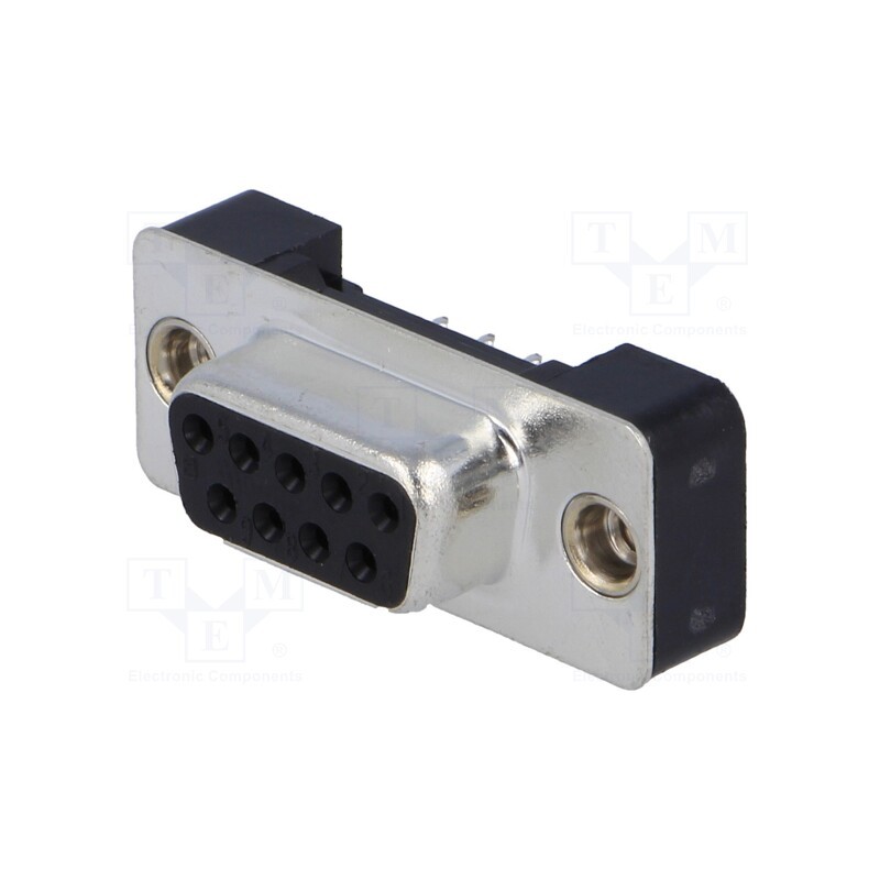 1 pcs x ADAM TECH - DE09-SA-M2 - D-Sub, PIN: 9, socket, female, straight, THT, UNC 4-40, 5A, 250V