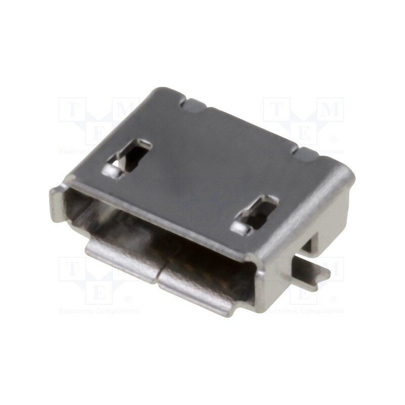 1 pcs x ATTEND - 207A-ABA0-R - Socket, USB AB micro, SMT, PIN: 5, USB 2.0, gold-plated