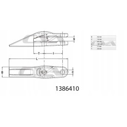 Bucket tine for cva mini excavator