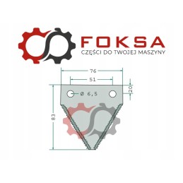 Top-notched scythe blade Raspe Claas Dominator