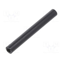 10 pcs x DREMEC - 185RDX50 - Spacer sleeve, cylindrical, polyamide, M3, L: 50mm, Øout: 6mm, black