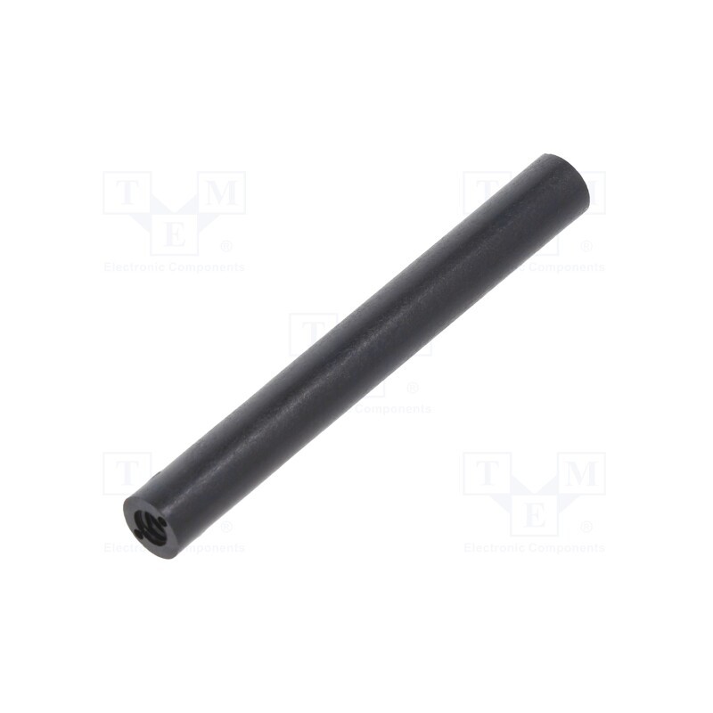 10 pcs x DREMEC - 185RDX50 - Spacer sleeve, cylindrical, polyamide, M3, L: 50mm, Øout: 6mm, black