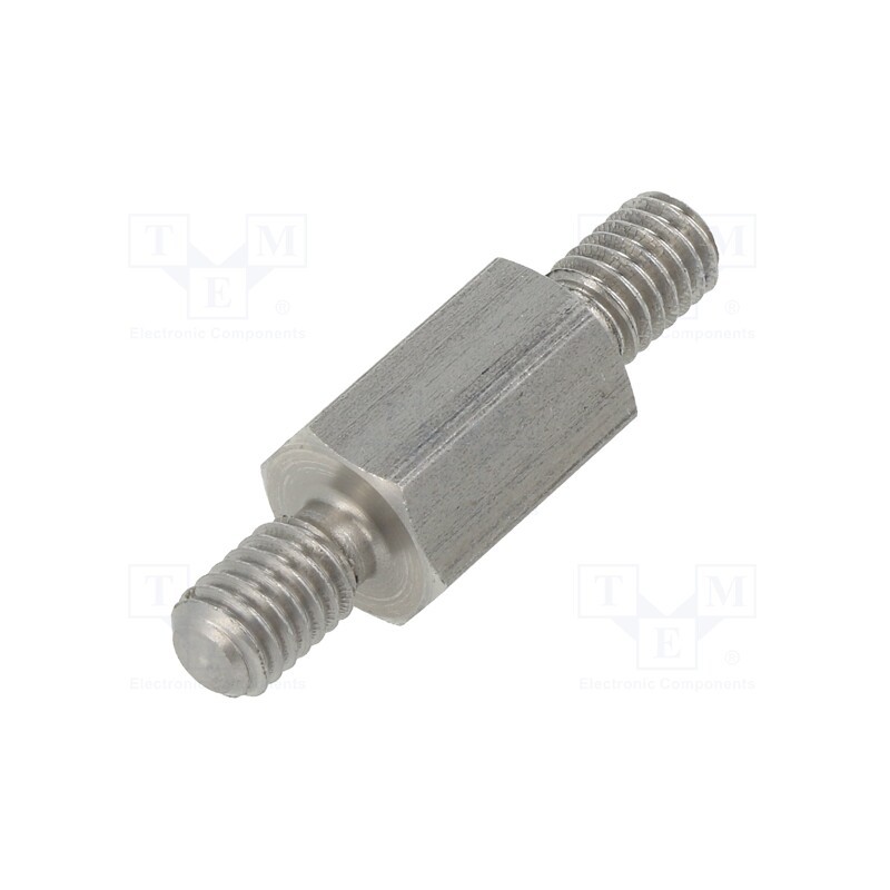 10 pcs x DREMEC - 449X15 - Screwed spacer sleeve, 15mm, Ext.thread: M6, hexagonal