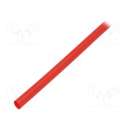 1 pcs x 3M - 7000099250 - Heat shrink sleeve, thin walled, 3: 1, 6mm, L: 1m, red, GTI 3000