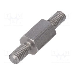 10 pcs x DREMEC - 446X10 - Screwed spacer sleeve, 10mm, Ext.thread: M4, hexagonal